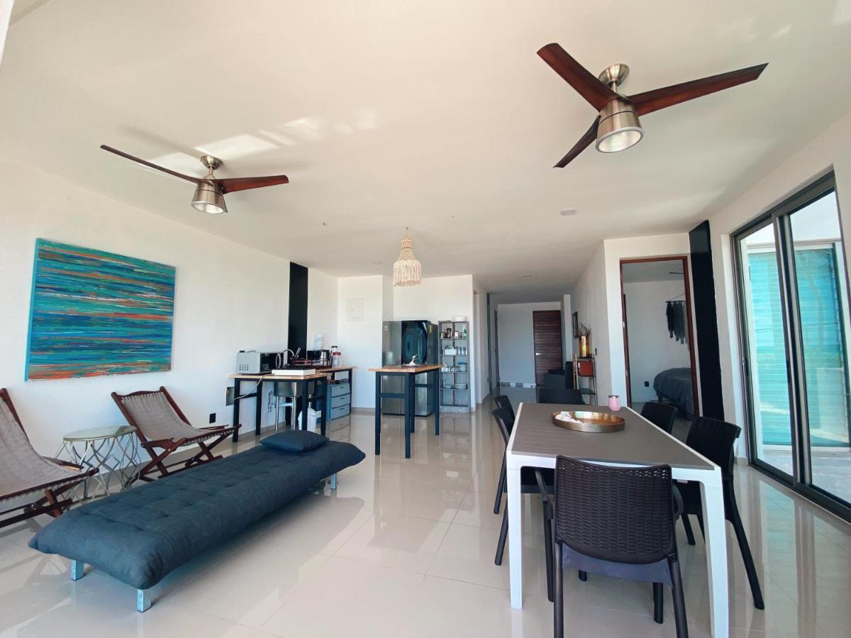 Angelina 28 Beachfront And Family Apartments - Modern And Relaxing Long Stays - 20 Min From Cancun Airport Puerto Morelos Εξωτερικό φωτογραφία