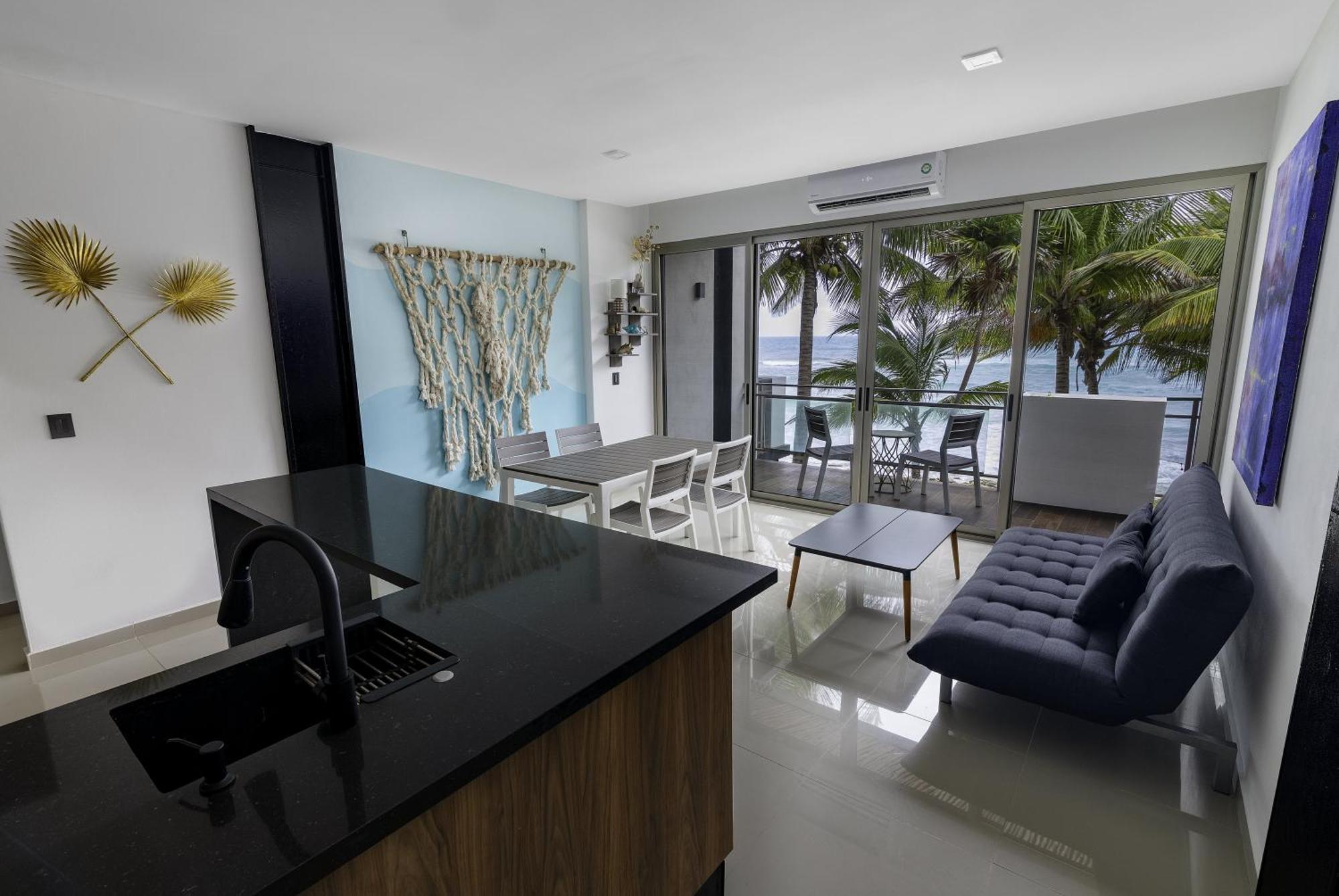 Angelina 28 Beachfront And Family Apartments - Modern And Relaxing Long Stays - 20 Min From Cancun Airport Puerto Morelos Εξωτερικό φωτογραφία