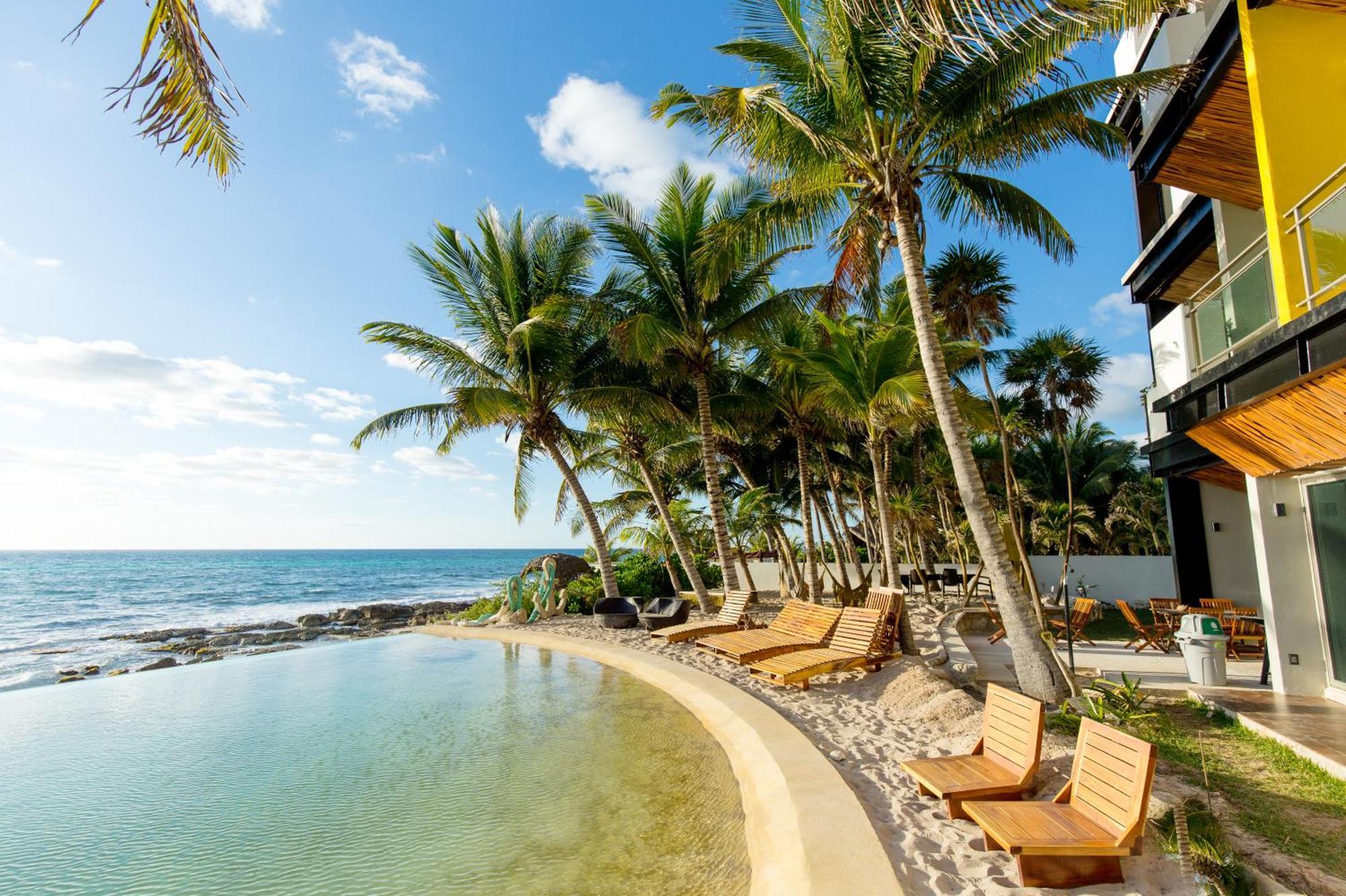 Angelina 28 Beachfront And Family Apartments - Modern And Relaxing Long Stays - 20 Min From Cancun Airport Puerto Morelos Εξωτερικό φωτογραφία