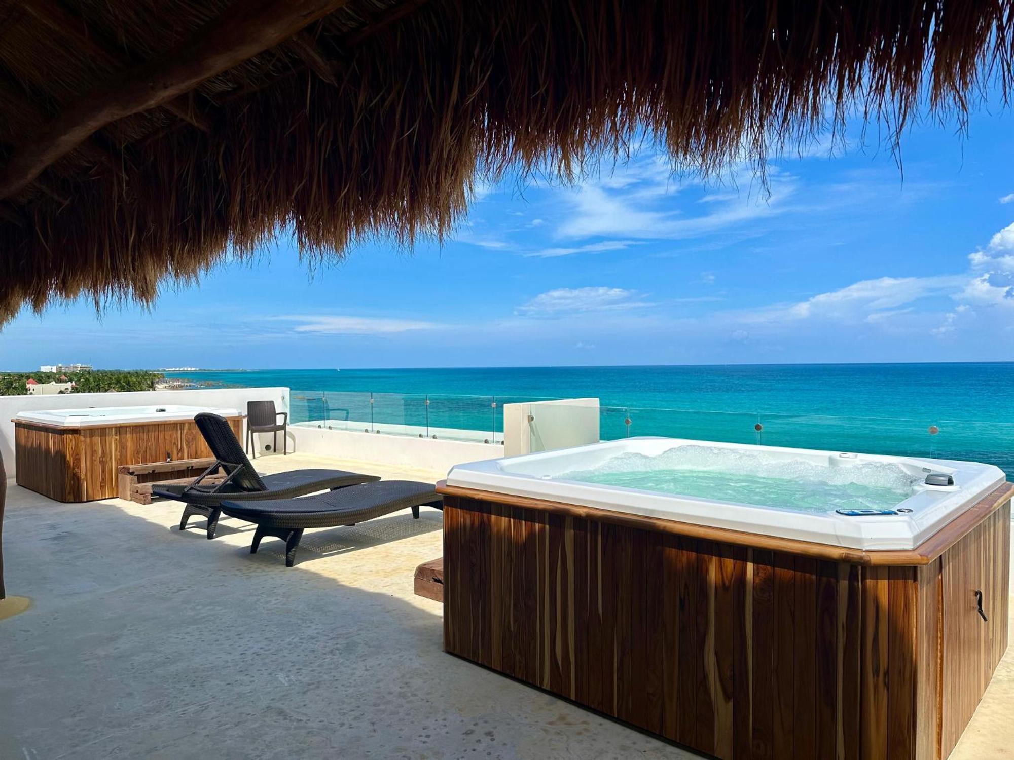 Angelina 28 Beachfront And Family Apartments - Modern And Relaxing Long Stays - 20 Min From Cancun Airport Puerto Morelos Εξωτερικό φωτογραφία
