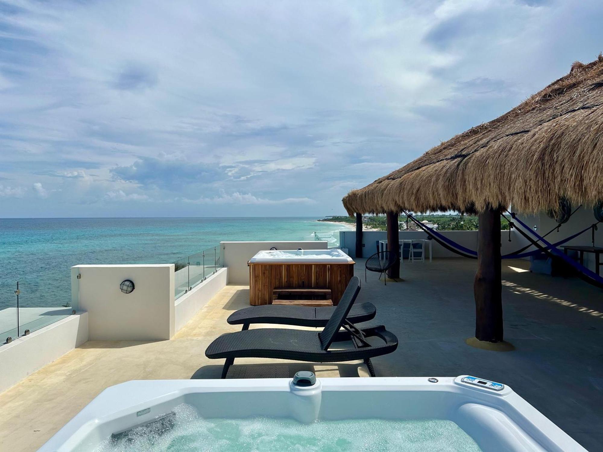 Angelina 28 Beachfront And Family Apartments - Modern And Relaxing Long Stays - 20 Min From Cancun Airport Puerto Morelos Εξωτερικό φωτογραφία